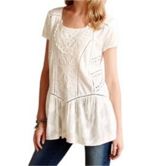Anthropologie Tops - Anthropologie Meadow Rue Peplum Top